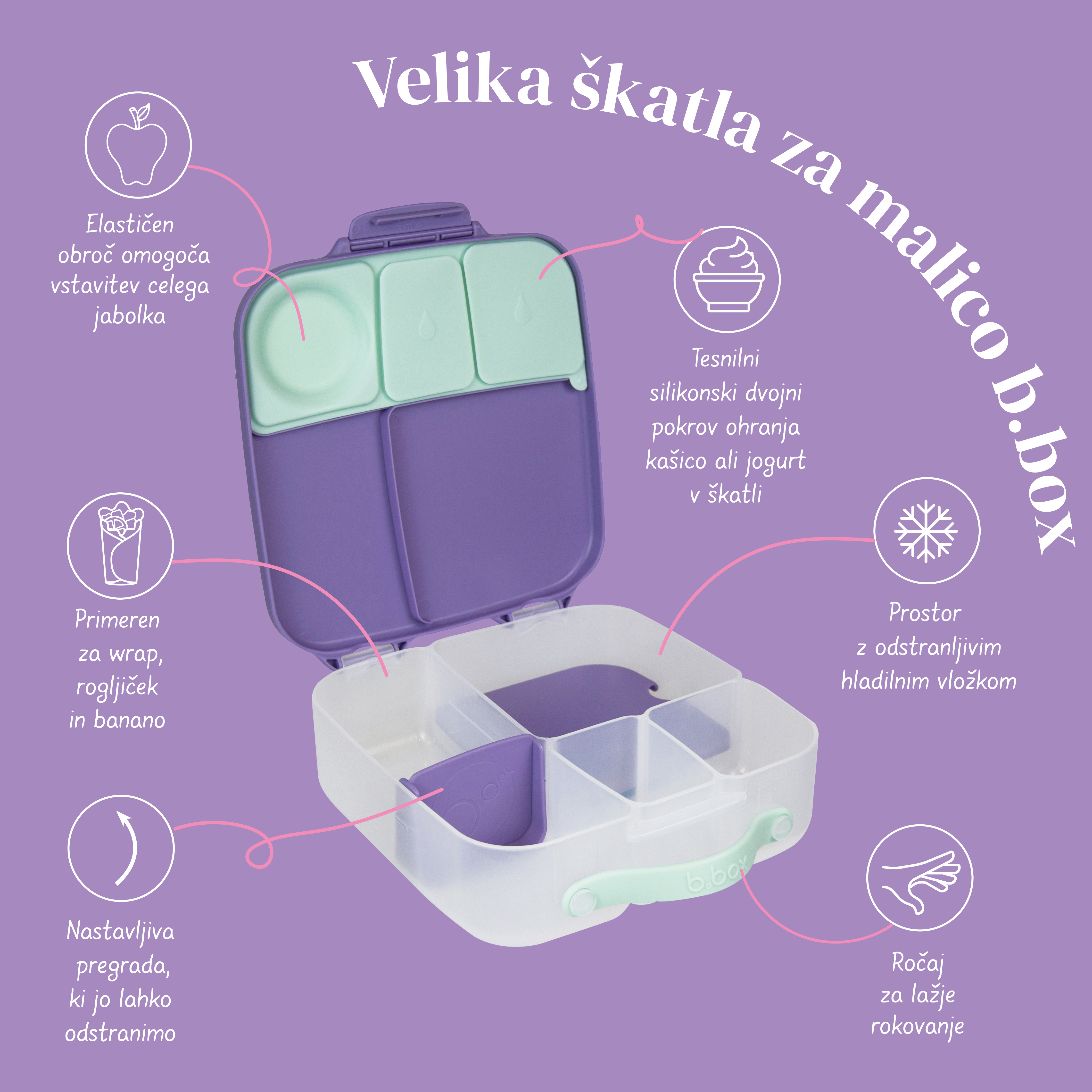 Velika škatla za malico b.box