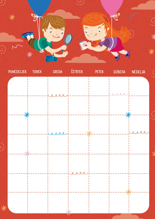 Agatin družinski načrtovalni koledar